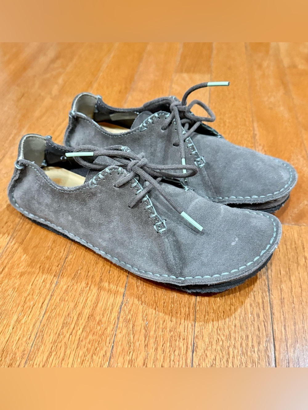 Clarks Originals Women's 6.5 Faraway Field Suede Moccasins Oxfords Shoes Lace Up